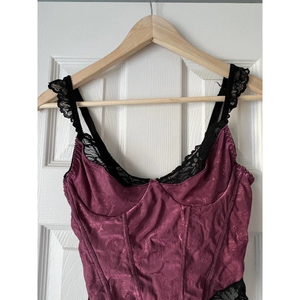 Vintage Lingerie Purple & Black‎ Thong